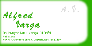 alfred varga business card